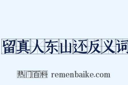 留真人东山还反义词是什么意思的图片